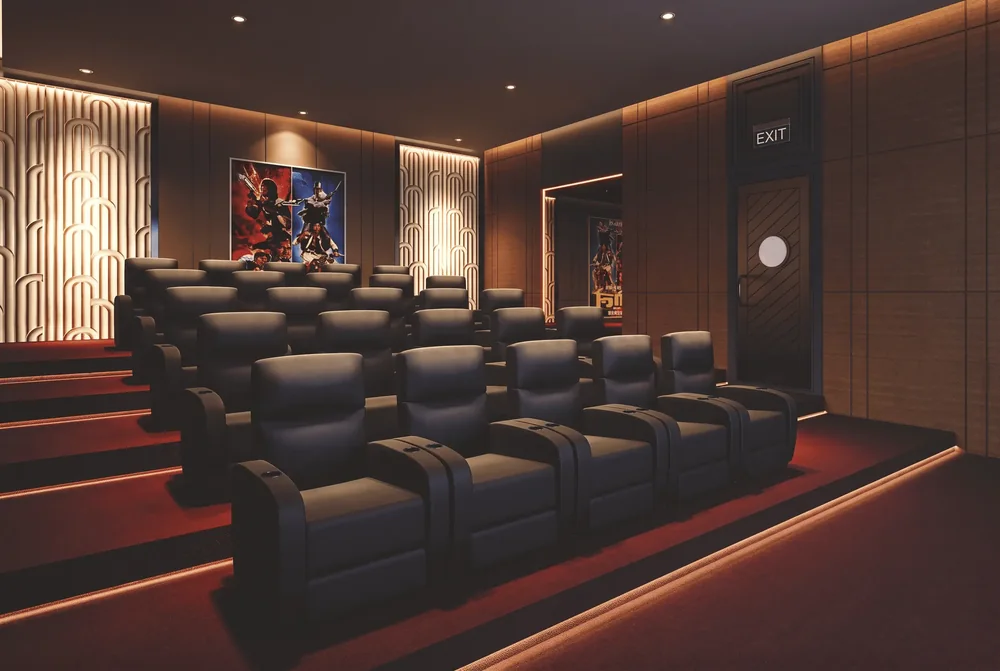 Mini theatre with recliner seating